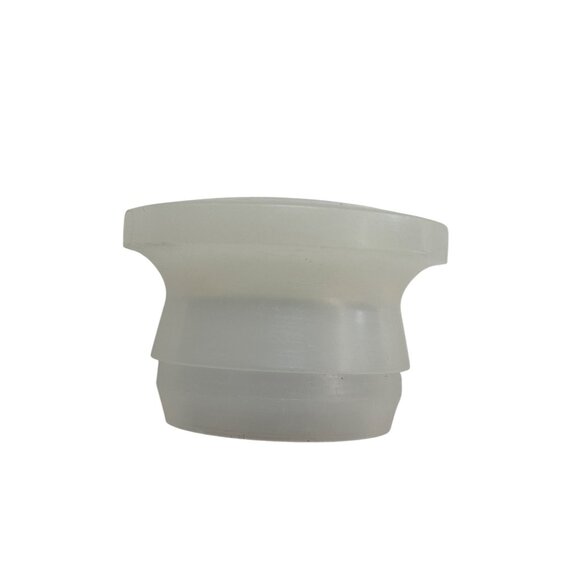 Vintage T.C.W. Co. Clear Glass Apothecary Bottle With Frosted Plastic Stopper - Picture 6 of 7